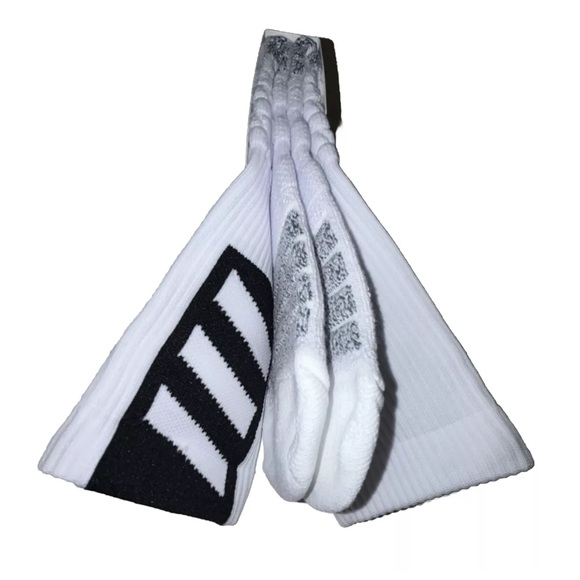 Adidas Creator 365 Basketball Crew Socks 1 Pair Men 12-16 White w Black Logo NEW - Picture 6 of 11